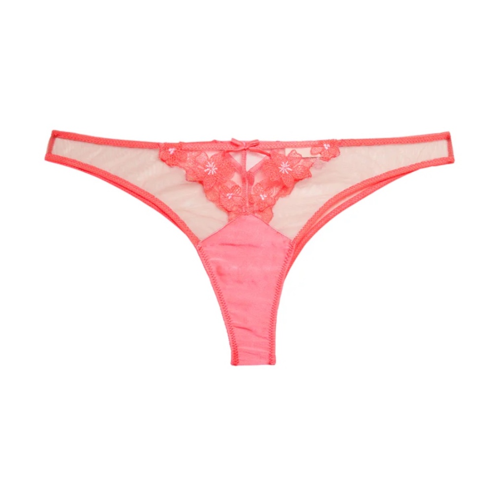 Fleur du Mal Petal Embroidery Triangle Bralette & Cheeky Panty Set (Size M) - Picture 4 of 5